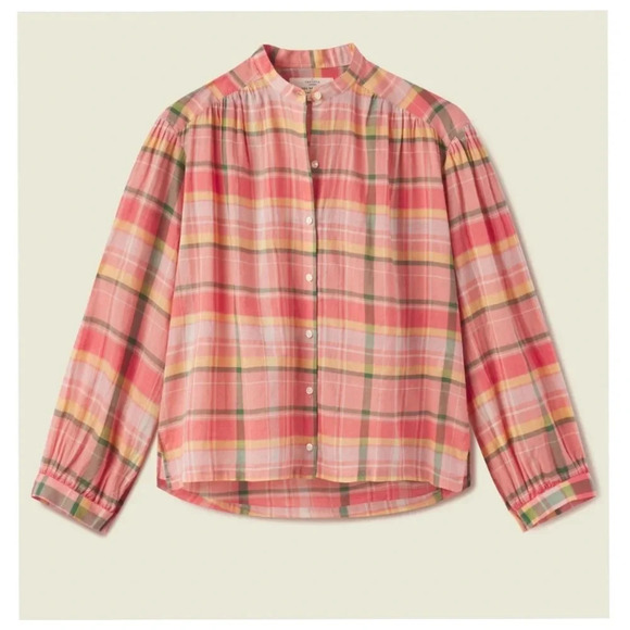 Trovata Birds of Paradis Lilly Top in Marmelade Plaid - Picture 1 of 9